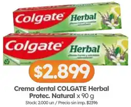 Cordiez Colgate crema dental herbal protec. natural oferta