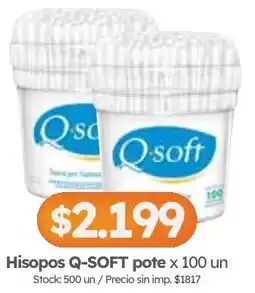Cordiez Q-soft hisopos pote oferta