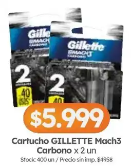 Cordiez Gillette cartucho mach3 carbono oferta