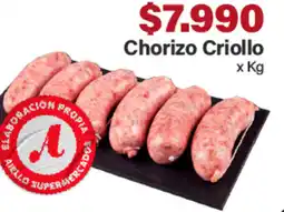 Supermercados Aiello Chorizo criollo oferta