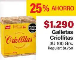 Supermercados Aiello Criollitas galletas 3u oferta