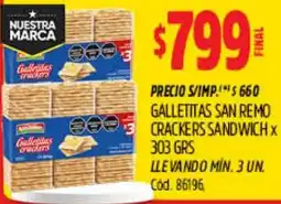 Supermercados Yaguar San remo galletitas crackers sandwich oferta