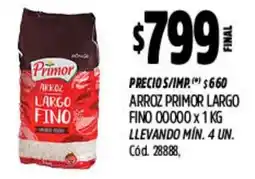 Supermercados Yaguar Primor largo fino 00000 arroz oferta