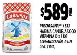 Supermercados Yaguar Cañuelas 000 harina vitamina D oferta