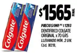 Supermercados Yaguar Colgate dentifrico original oferta