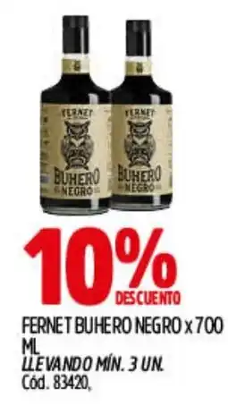 Supermercados Yaguar Buhero fernet negro oferta