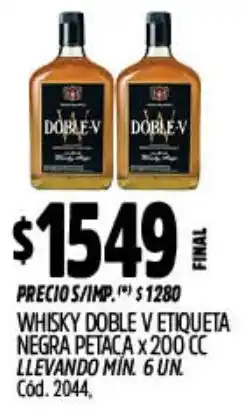 Supermercados Yaguar Doble v whisky etiqueta negra petaca oferta