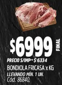 Supermercados Yaguar Bondiola fricasa oferta
