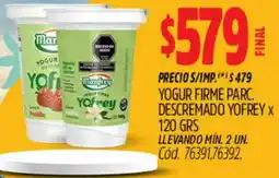 Supermercados Yaguar Marfrey yogur firme parc. descremado yofrey oferta