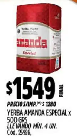 Supermercados Yaguar Amanda yerba especial oferta