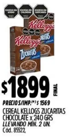 Supermercados Yaguar Kellogg's cereal zucaritas chocolate oferta
