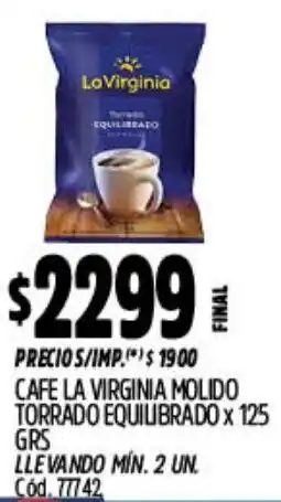 Supermercados Yaguar La virginia café molido torrado equilibrado oferta