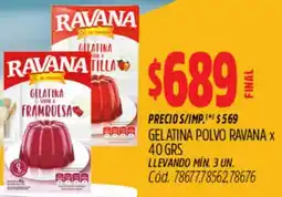 Supermercados Yaguar Ravana gelatina polvo oferta