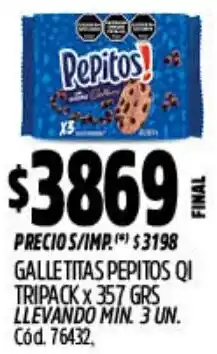 Supermercados Yaguar Pepitos galletitas qi tripack oferta