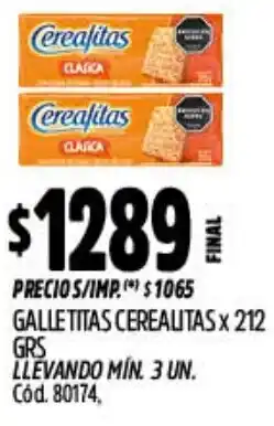 Supermercados Yaguar Cerealitas galletitas oferta