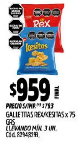 Supermercados Yaguar Rex/kesitas galletitas oferta