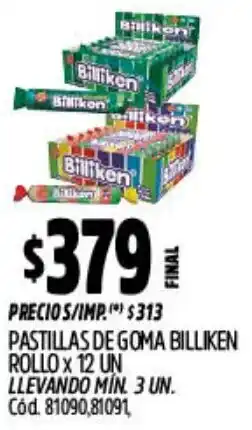 Supermercados Yaguar Billiken pastillas de goma rollo oferta