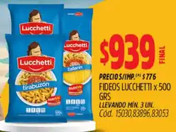 Supermercados Yaguar Lucchetti fideos oferta