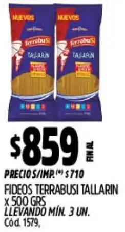 Supermercados Yaguar Terrabusi fideos tallarin oferta