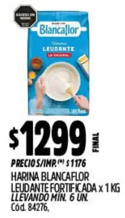Supermercados Yaguar Blancaflor harina leudante fortificada oferta