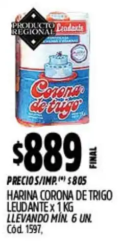 Supermercados Yaguar Corona de trigo harina leudante oferta