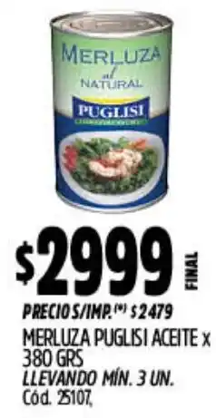 Supermercados Yaguar Merluza puglisi aceite oferta