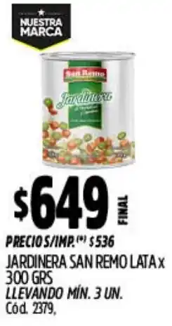 Supermercados Yaguar San remo jardinera lata oferta