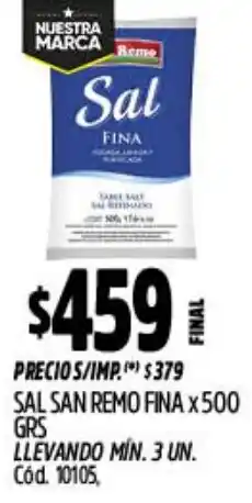 Supermercados Yaguar San remo fina sal oferta