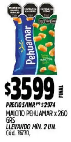 Supermercados Yaguar Pehuamar maicito oferta