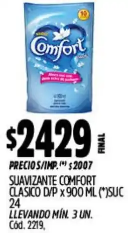 Supermercados Yaguar Comfort suavizante clasico d/p oferta