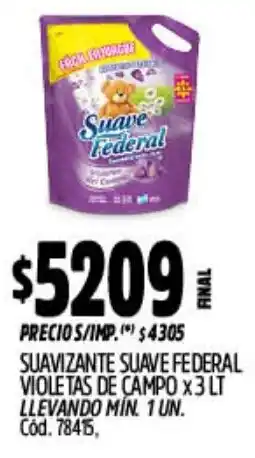 Supermercados Yaguar Suave federal suavizante violetas de campo oferta