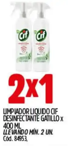 Supermercados Yaguar Cif limpiador liquido desinfectante gatillo oferta