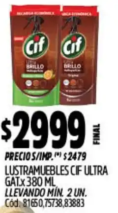 Supermercados Yaguar Cif lustramuebles ultra gat. oferta