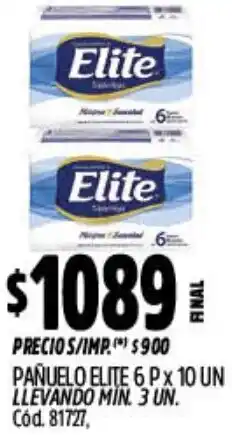 Supermercados Yaguar Elite pañuelo oferta
