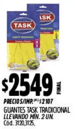 Supermercados Yaguar Task guantes tradicional oferta