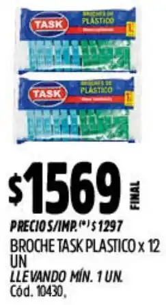 Supermercados Yaguar Task broche plastico oferta