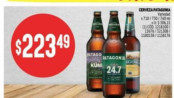 Makro Cerveza patagonia oferta
