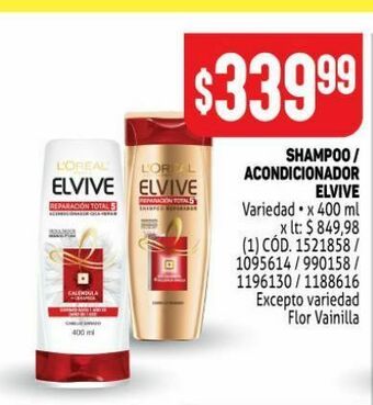 Makro Shampoo/ acondicionador elvive oferta