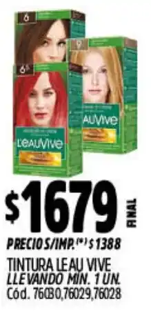 Supermercados Yaguar Leau vive tintura oferta