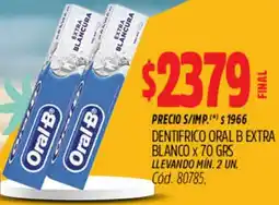 Supermercados Yaguar Oral B dentifrico extra blanco oferta