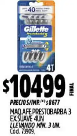 Supermercados Yaguar Gillette maq. afe prestobarba oferta