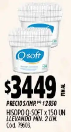Supermercados Yaguar Q-soft hisopo oferta