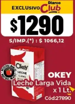 Diarco Okey leche larga vida oferta