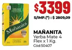 Diarco Mañanita yerba mate 4 flex oferta