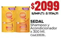 Diarco Sedal shampoo y acondicionador oferta