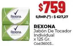 Diarco Rexona jabón de tocador individual oferta