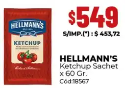 Diarco Hellmann's ketchup sachet oferta