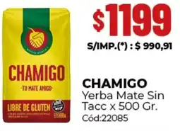 Diarco Chamigo yerba mate sin tacc oferta