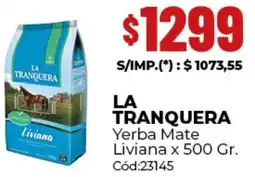 Diarco La tranquera yerba mate liviana oferta
