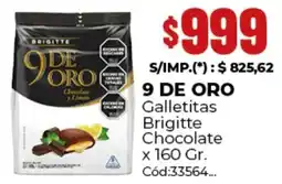 Diarco 9 de oro galletitas brigitte chocolate oferta
